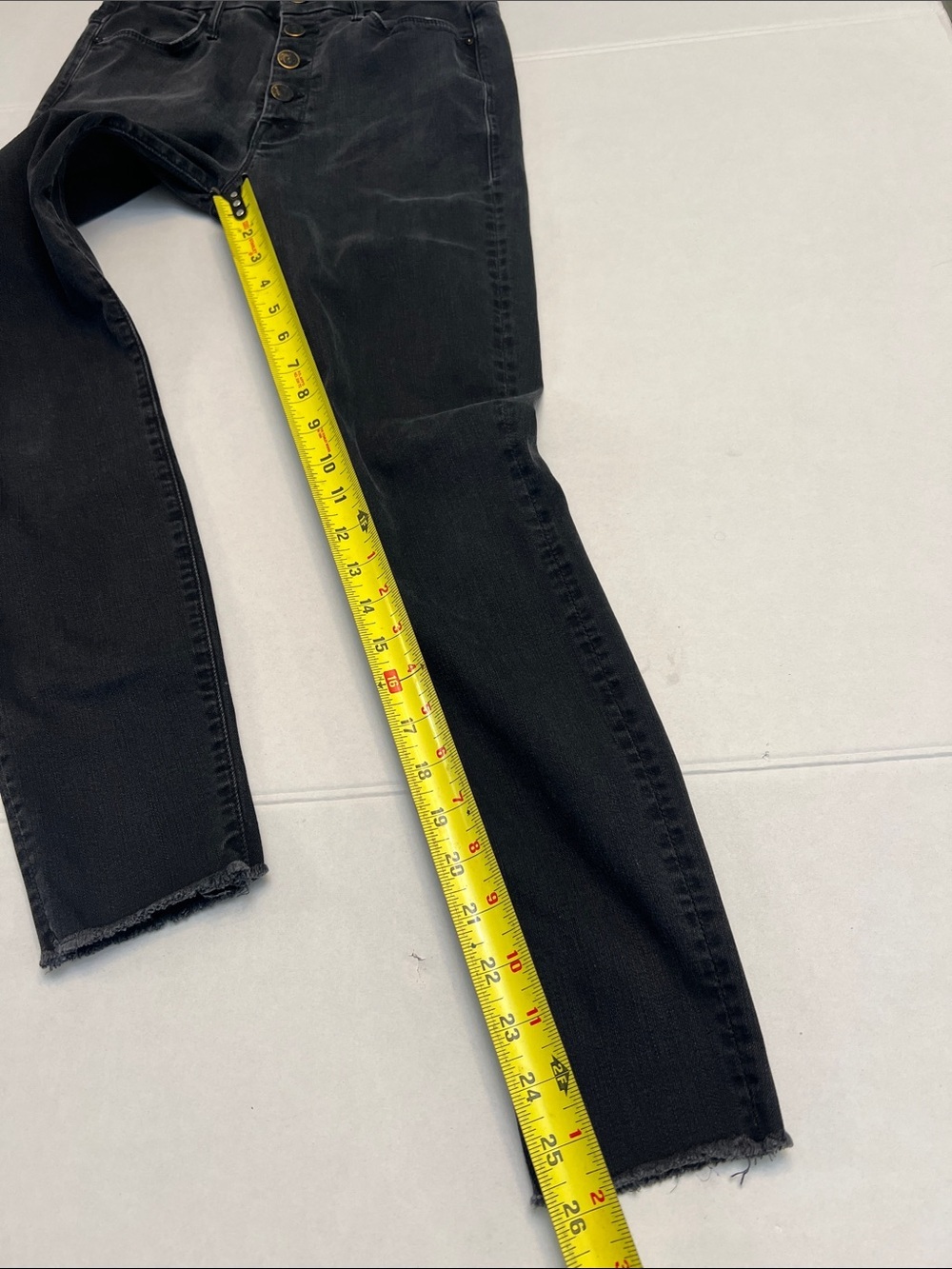 MOTHER THE PIXIE ANKLE FRAY BLACK SKINNY JEANS IN NOT GUILTY WASH SIZE 27 - Picture 13 of 13